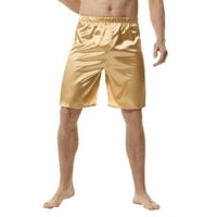 Booker MENS Ljetni modni jednostavni čvrste boje elastične struke Svilene kratke hlače pidžama