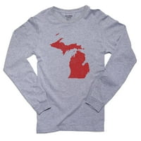Michigan Red Republichan - Meška majica s dugim rukavima izbora silueta