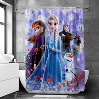 Smrznuta Elsa i Anna Princess tuš za zavjese Dekor kupaonice Zavjese za zavjese Vodootporna poliesterska