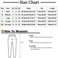 Ženske plus veličine hlače za čišćenje ljetne hlače za žene, povremeni ispis džepova elastična struka