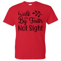 Muška šetnja vjerom ne po viđenju y crvena majica 2x-velika crvena