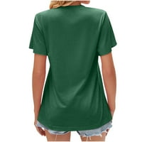 Yyeselk pamučne bluze za žene Ljeto seksi V-izrez ruffle kratkih rukava Tunnic vrhovi trendi čiste boje
