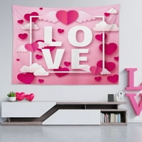 Wozhidaoke Valentines Day Decor zaljubljeni za Valentinovo Tapisery Home Decoras Love Logo Dekorativna