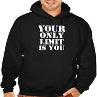 Muškarci je vaš jedini limit jest v v dvostruki džemper sa crnim puloverm 3x-veliki crni
