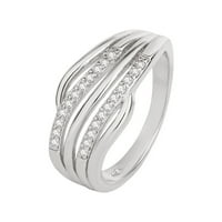 Heiheiup Podesivi ženski nakit elegantni dragulji ljubavni prstenski ukrasi ukrasi prstenovi za djevojke