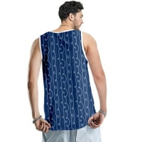 Majica bez rukava 4. jula, pogodna za labave muške T -SHIrts 3D print bez rukava bez rukava za majice za muškarce