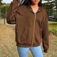 Ženska kratka jakna sa zatvaračem u obliku čvrstog rukava, ležerni blok bez rukava, džepovi sa zatvaračem
