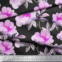 SOIMOI pamučna voile tkanina cvijet i ostavlja akvarel tiskani tkaninski dvorište širom