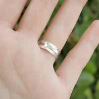Iznenađeni napad Pin Up Girl Girl Raketni srebrni pozlaćeni prsten