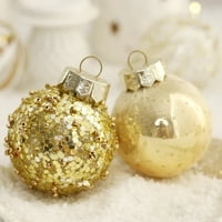 Deyuer Božićne kuglice obustavljene shatseofoff okrugle Xmas Tree Decor Viseći kuglični privjesak za zabavu
