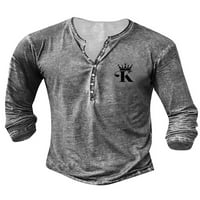 Zodanni muške majice s dugim rukavima Bluza s dugim rukavima 3D digitalni tisak majica Regular Fit Basic
