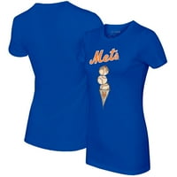 Ženska malena Turpay Royal New York Mets Trostruka majica Scoop