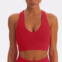 UmFun Sports grud za žene prozračna podstavljena podrška Yoga BRA prekrasna stražnja sportska donje