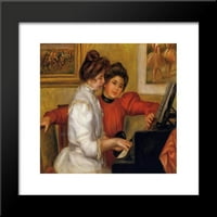 Mlade djevojke na klaviru uokvirene umjetnosti renoir, Pierre Auguste