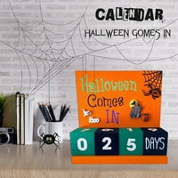 Halloween Atmosfera odbrojavanje kalendara Odlično odmorivanje drvenog ukrasa do kalendara Halloween