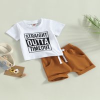 CODUOP TODDLER Baby Boys Ljetni outfit Postavite kratke rukave i ležerne kratke hlače