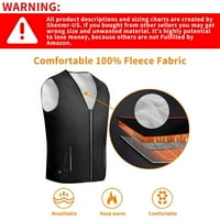 GUVPEV Zimska unise USB električna grijanje Odjeća za masažu Smart Warme bez rukava - crni m