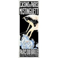 Zig Black Moderni uokvireni muzej umjetnički print pod nazivom - Casino de Paris Mistingett Paris Qui