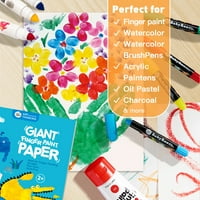 JAR MELLO papir za papir za prste 14.6 * Crtanje papirnog jastučića za djecu za bebe 9 + starost, predškolsko