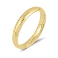 Vaš stil zlatni ton sterling srebrni vjenčani band Comfort fit prsten nakit ženske veličine 4