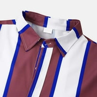 FESFESFES bluza košulja za muškarce Jesen zimski jedno bočni džepni postolje na dugih rukava Striped majica TOP prodaja predmeta