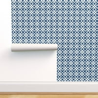 Swatch pozadina za komercijalnu klasu - Ikat mornarička plava indigo rešetka Moderna geometrijska apstraktna