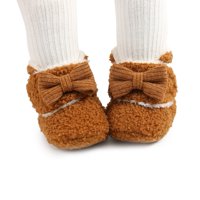 Djevojke za bebe meke baršunaste pamučne čizme dojenčad zimske tople cipele s krivkom prve šetače 0-18m