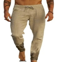 Sanviglor muške hlače elastične struine dno su čvrste boju pantalone ugrađene ljetne bijele s