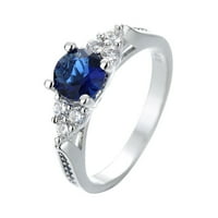 Heiheiup Četiri kandže safir zircon elegantni prsten za rhinestone safir nakit prstenovi za žene modni