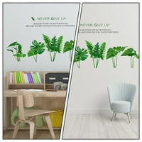 Engleski citati zidne naljepnice kreativni zeleni listovni zid naljepnice DIY soba naljepnice
