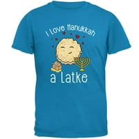 Love Hanukkah Mnogo latke muške majice Sapphire MD