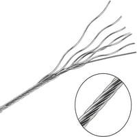 1Roll 33-stranci 7-stranci LightGrey žičana žica od nehrđajućeg čelika od nehrđajućeg čelika za oblikovanje nabora