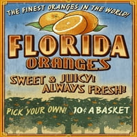 FL OZ Keramička krigla, Florida, Narandžasti Grove Vintage Sign, Perilica posuđa i mikrovalna sef