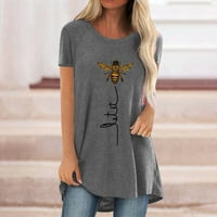 Ljubazna majica Žene Slatke pčelinje Grafičke košulje Smiješne inspirativne ležerne tees kratki rukav