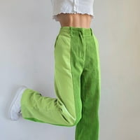 Kayannuo hlače za žene Trendy ponude modni ženski visoki struk tanki corduroy ravne cijevi casual pantalone