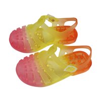Djevojke za djecu Jelly Sandale Meka gume Jedinica zatvorena plaža za cipele Ljetne cipele Toddler Cipele Slatke gradijentne boje izdužene neklizajuce mekane jedine plaže Romanske sandale 2- godine