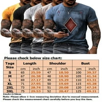 Muške posade izrez Bašični majice Comfy Cool Bodybuilding Majica Casual Short rukava Atletska bluza