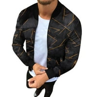 Muška lagana bombasta jakna Zip prednje stalke ovratnik WindBreaker Softshell jakna kaput modna ispisa