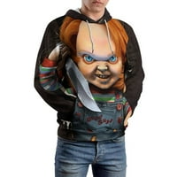 Chucky Doll Hoodie Ležerni kaput za muškarce Ženska dukserica s kapuljačom mekani lagani džemper vrhovi