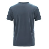 Muške ljetne na otvorenom T majice plus veličine Sport Solid Boja kratki rukav prozračni vrhovi