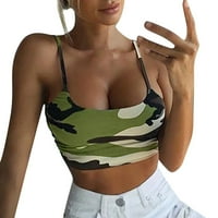 Pxiakgy Tank top za žene Top bluza Ženska majica Bustier BRA Crop Top tenk Ženska bluza bez rukava Army