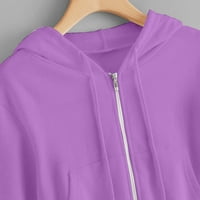 Dugi treninzi za žene za žene Ženske zip up dukseve Duksevi odjeća Teen Girl Jesen Ležerne jakne sa