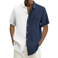 Hanzidakd Mens Jednostavne majice pamučne majice kratki rukav Ležerna majica, do veličine 3xl
