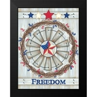 Kennedy, Lisa Crni moderni uokvireni muzej umjetnički print pod nazivom - sloboda