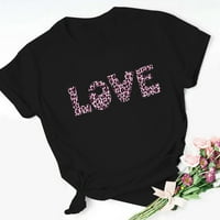 Zodggu Trendinski dan zaljubljenih poklona za žene Klotovirane majice za žene Crew izrez Ljubav Heart