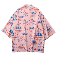 Dan nezavisnosti Kimono Robe ogrtač Prevladavajući praktični živopisni majica za tinejdžere za kuću