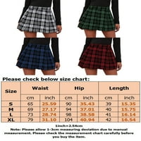 GRIANOOK DA LIME Mini suknja Provjerite dizajnerska suknja A-line Boho naborane žene Bohemian Slim struk