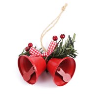 Božićni drhtav privjesak sa vrpcom Jedinstveni bowknot metalni bell dizajn za božićne poklone crvene