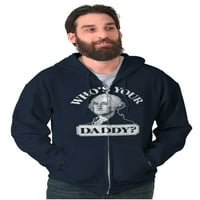 Smiješno ko je vaš otac američki američki zip up hoodie muške ženske brine za žene 4x