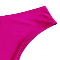 Ženski slatki obični bandeau vrući ružičasti bikini setovi s